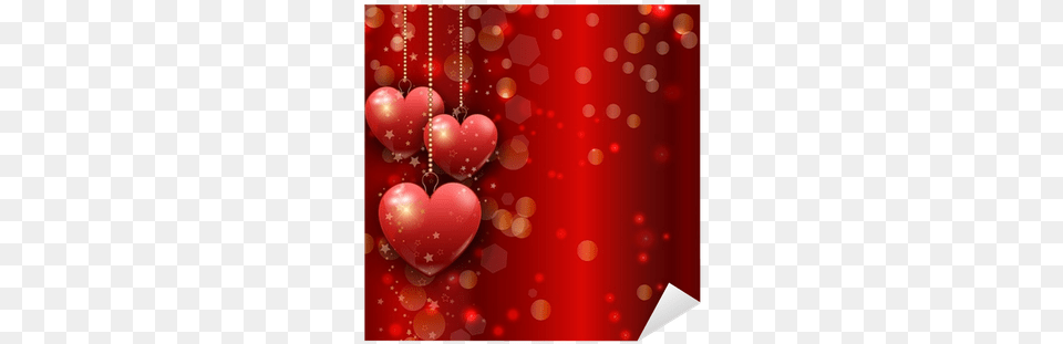 Hanging Hearts Valentine39s Day Background Sticker Valentine Day Photo Background, Balloon, Heart Free Png