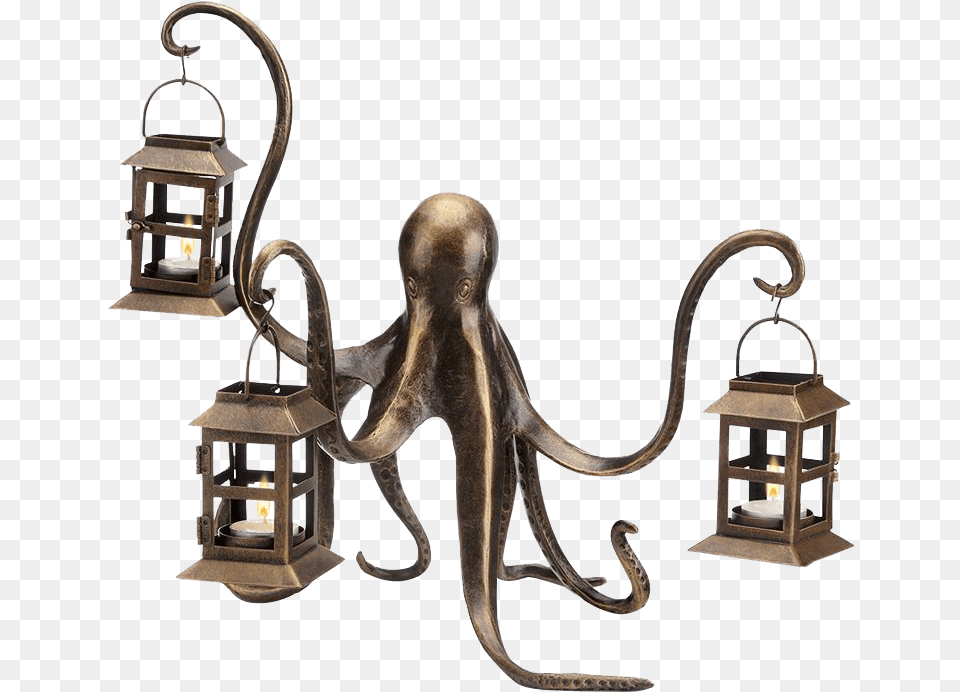 Hanging Lanterns Octopus Octopus Lantern, Lamp, Bronze, Person, Head Free Png Download