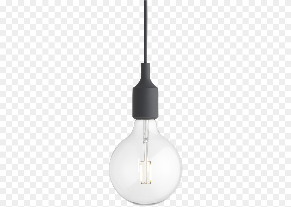 Hanging Lightbulb Muuto E27 Led Socket Lamp Dark Grey, Light Png
