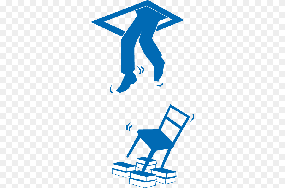 Hanging Man Legs Attic Ladder, Clothing, Pants, Outdoors, Person Png Image