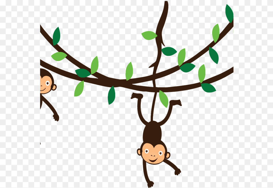 Hanging Monkey Tattoo Jungle Vines Clip Art, Baby, Face, Head, Person Png Image