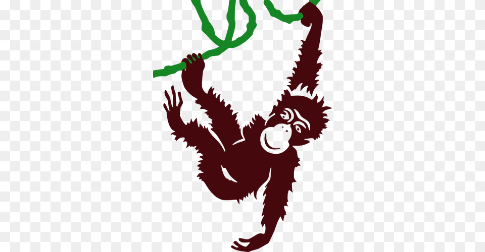 Hanging Monkey Vector Clip Art, Baby, Person, Animal, Ape Free Png