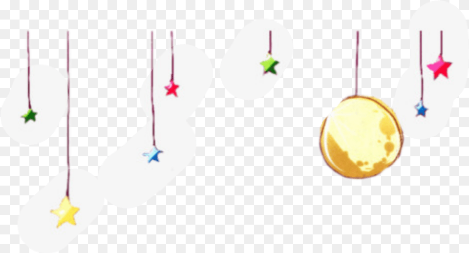 Hanging Moon Stars Cartoon Illustration, Accessories, Earring, Jewelry, Outdoors Png