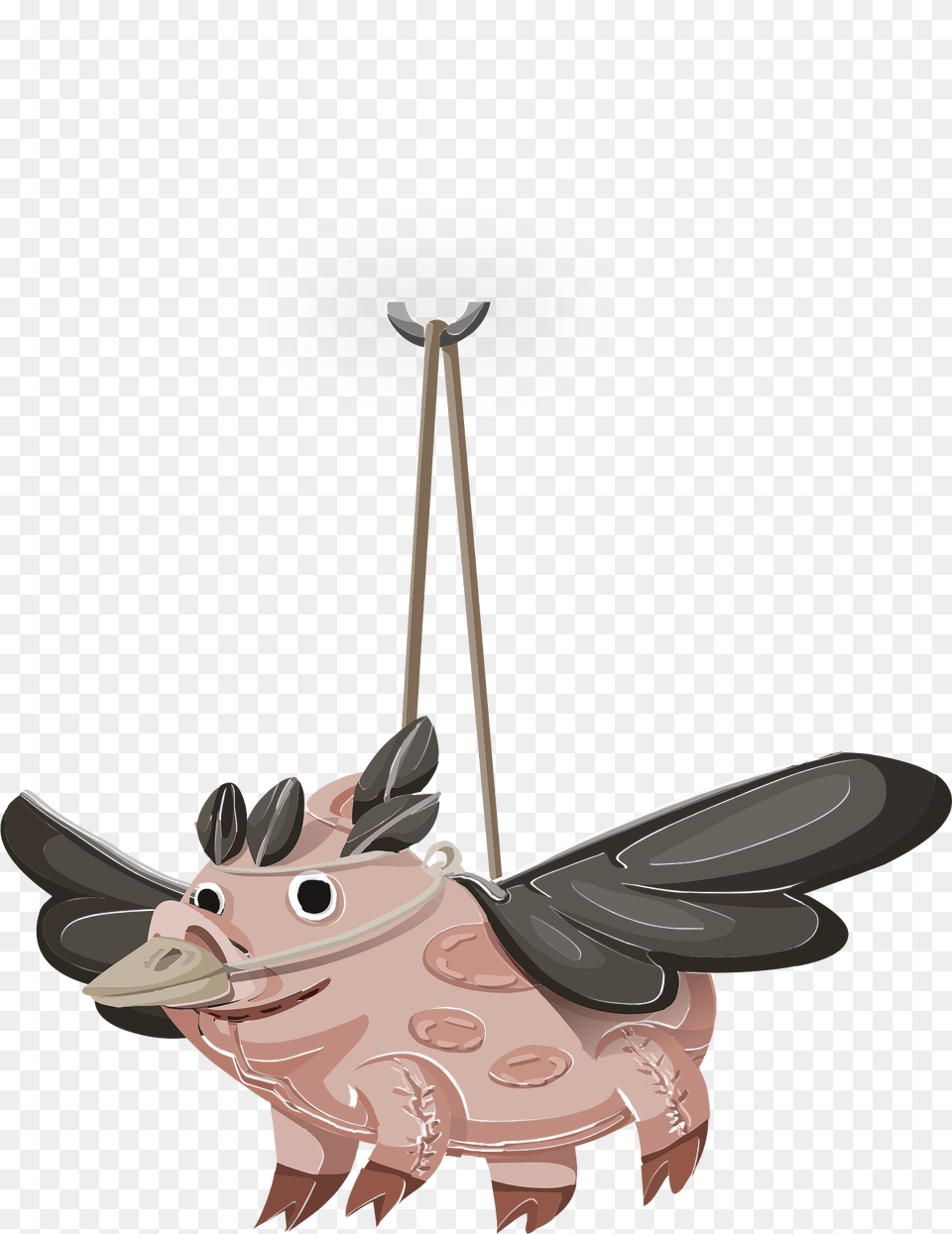 Hanging Rock Pig Ceiling Decor Clipart, Appliance, Ceiling Fan, Device, Electrical Device Free Png Download