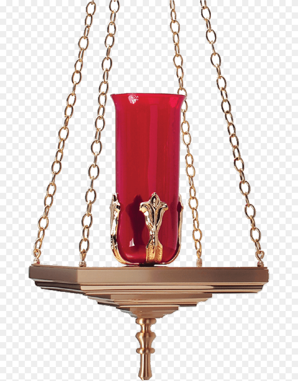 Hanging Sanctuary Lamp With Square Base, Chandelier, Accessories, Jewelry, Necklace Free Png