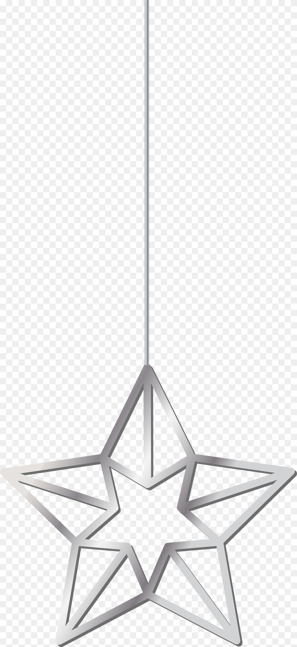 Hanging Star Silver Transparent Clip Art Hanging Star Decoration, Star Symbol, Symbol Free Png