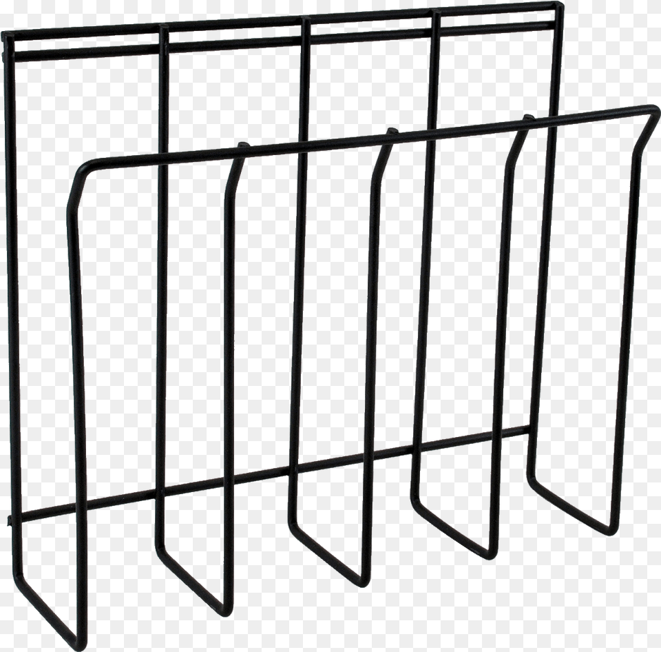 Hanging Wire Frame Wall Mount File Organizer Wall Mounted Magazine Rack Black, Fence, Gate, Barricade Free Transparent Png