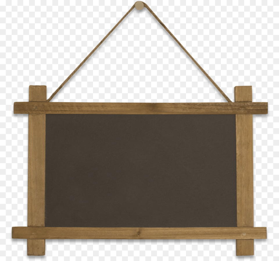 Hanging Wooden Frame, Blackboard Png Image