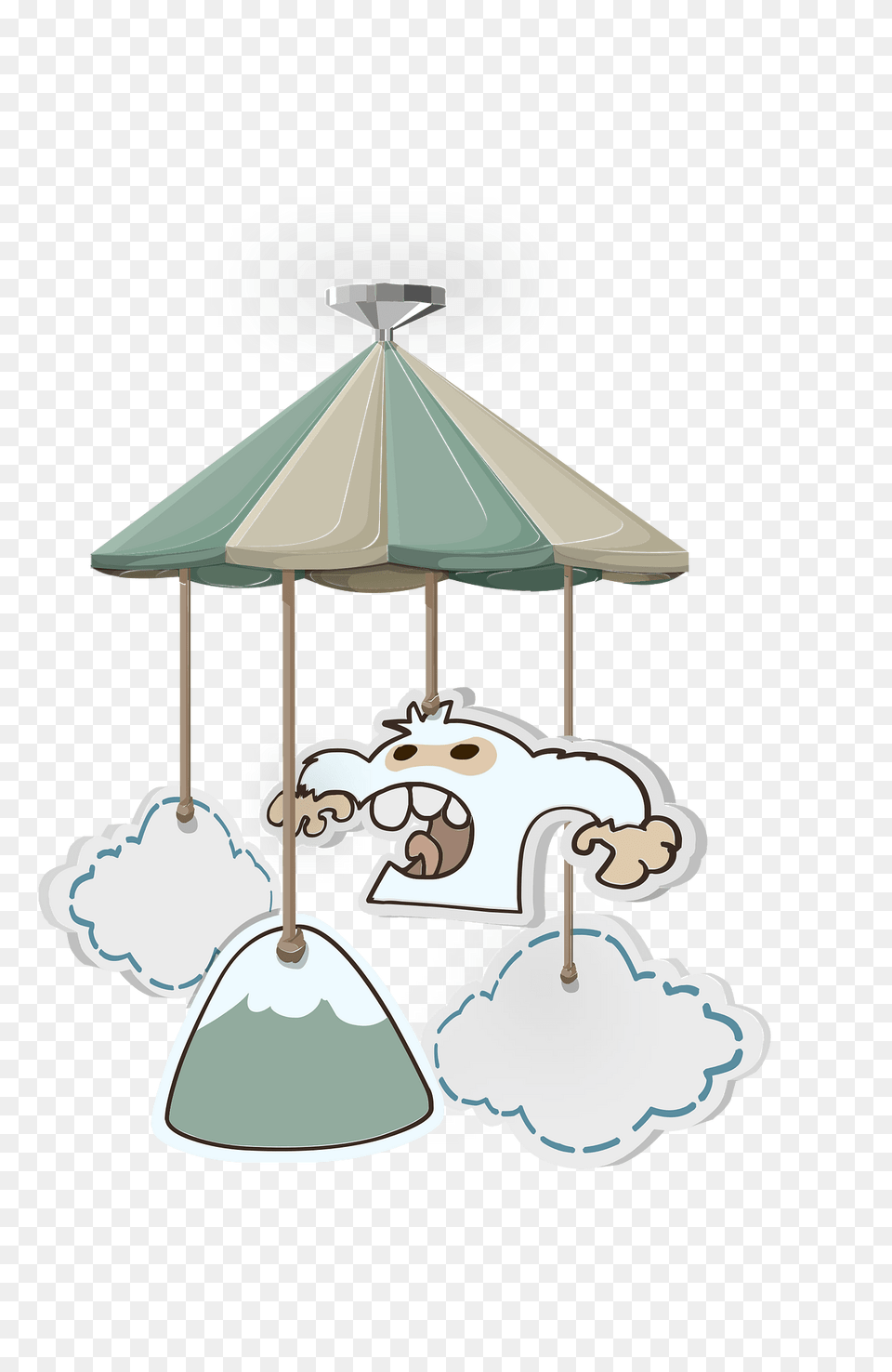 Hanging Yeti Ceiling Decor Clipart, Amusement Park, Carousel, Play, Outdoors Free Png Download