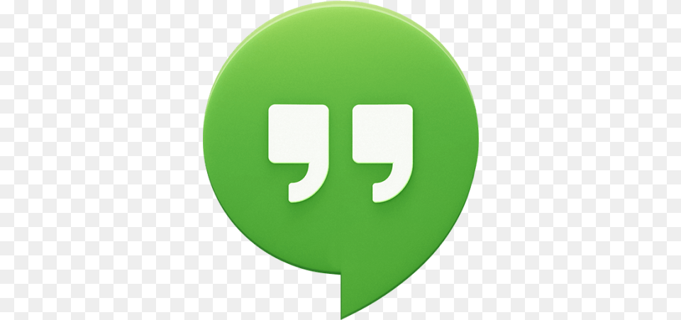 Hangouts Updated Today With A Slew Of Vector Google Hangouts Logo, Green, Disk, Symbol Free Png