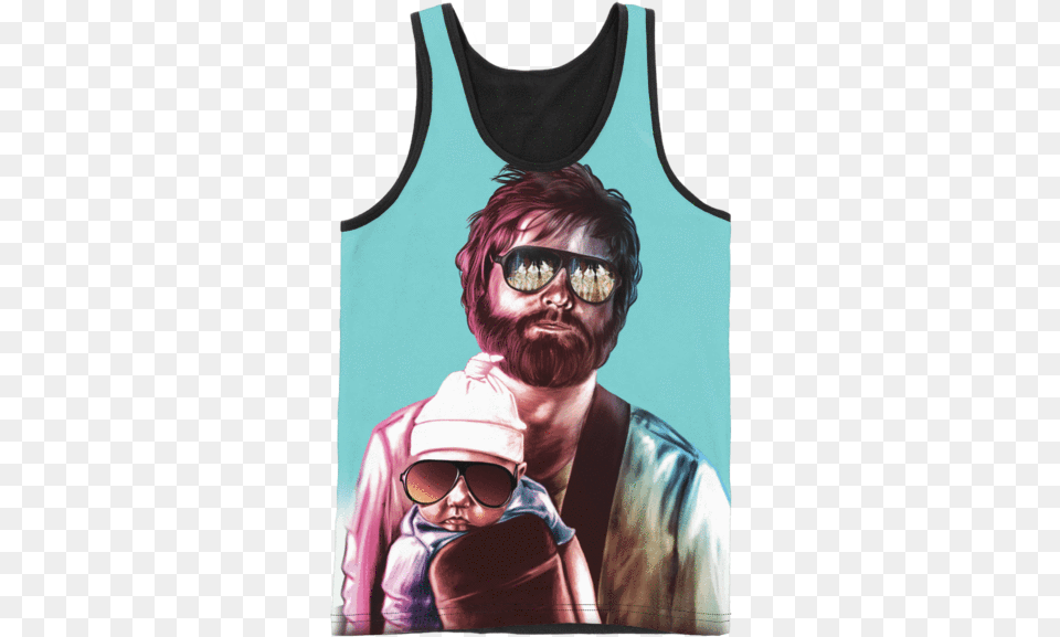 Hangover Wolf Pack Alan Carlos Golden Labrador Face Unisex Tank Sublimation, Accessories, Sunglasses, Vest, Clothing Free Png Download