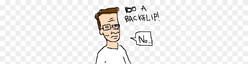 Hank Hill Refuses To Do A Backflip Drawing, Adult, Person, Man, Male Free Png