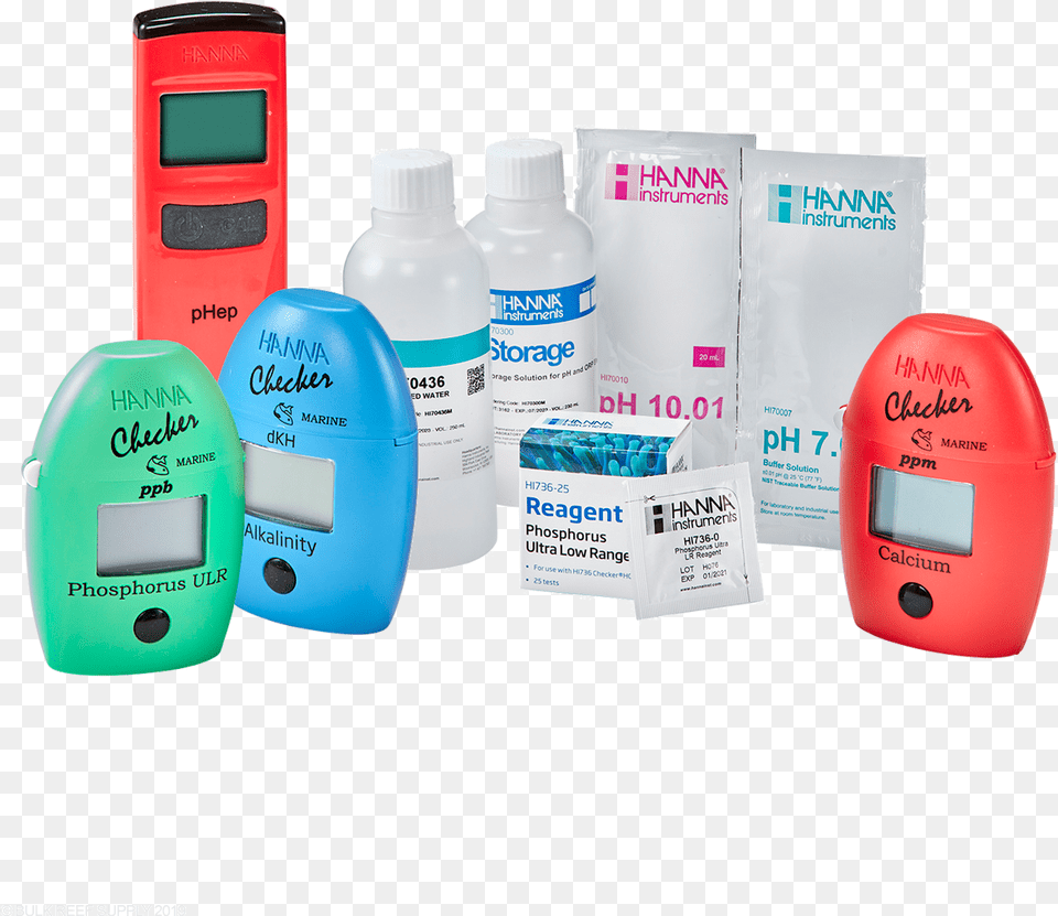 Hanna Hireef Reef Professional Kit Hanna Checker, Bottle, Lotion, Cabinet, Furniture Png
