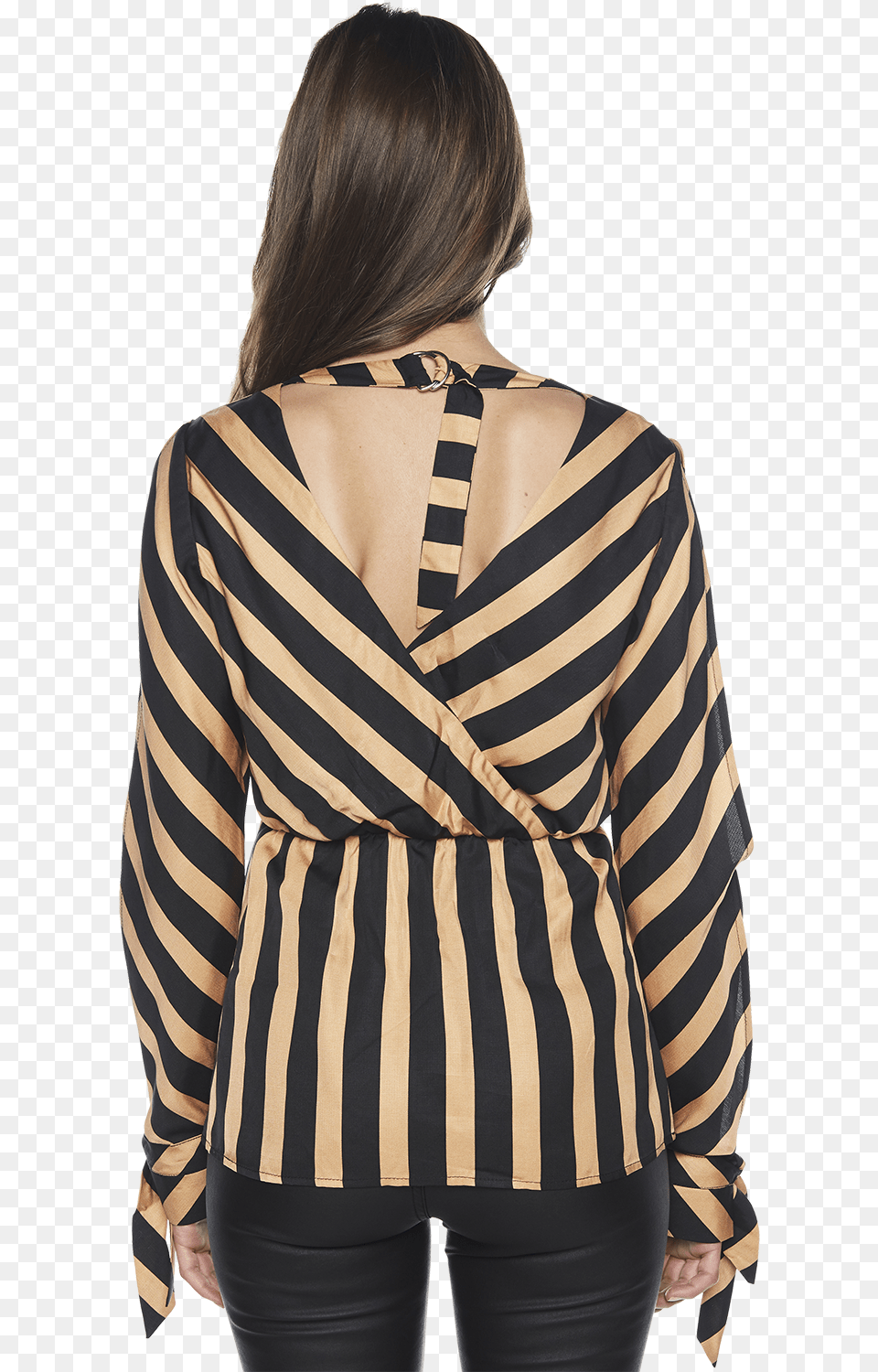 Hannah Stripe Tunic In Colour Sandstorm Photo Shoot, Adult, Sleeve, Person, Long Sleeve Free Transparent Png