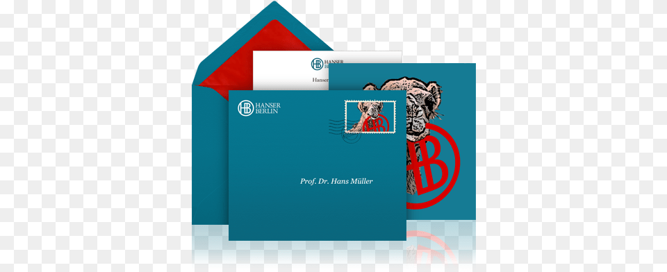 Hanser Publishing House Opening Reception Corporate Invitation Envelope Design, Mail, Animal, Mammal, Tiger Png Image