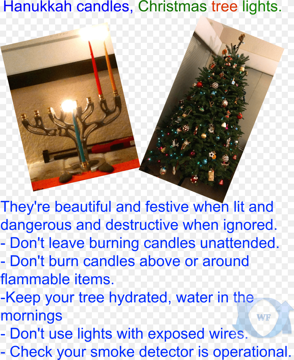 Hanukkah Candles Christmas Tree Lights Festive Dangers Christmas Tree Free Transparent Png