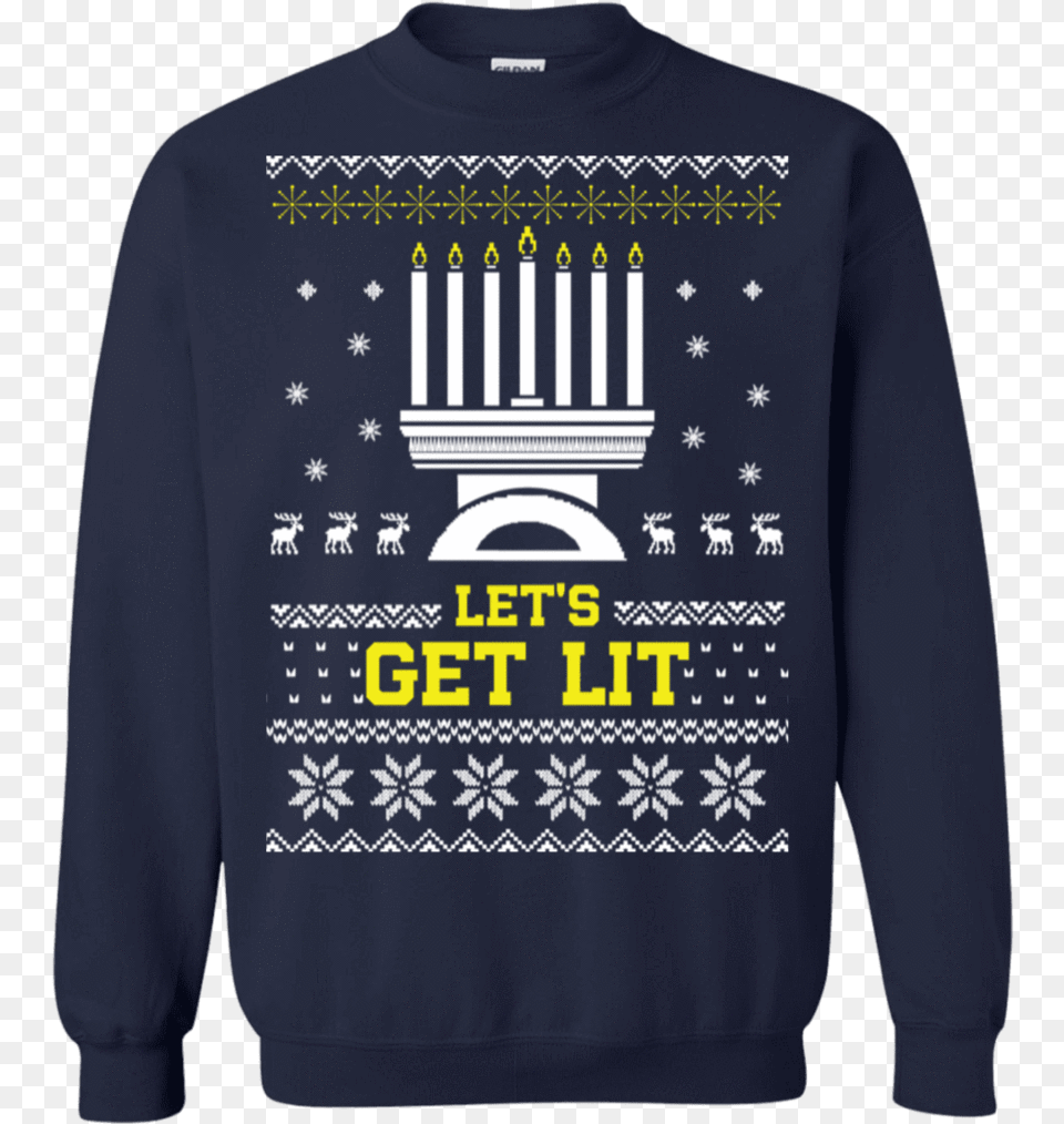 Hanukkah Menora Lets Get Lit Ugly Sweater Awesome Husband T Shirt, Sweatshirt, Clothing, Hoodie, Knitwear Png