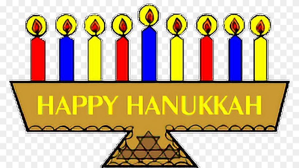 Hanukkah Menorah Happyhanukkah Freetoedit Clipart Of Hanukkah, Gold, Trophy Png