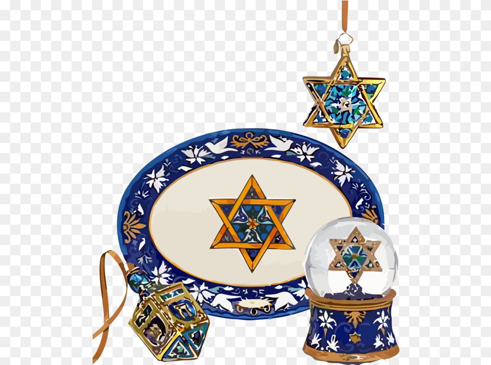 Hanukkah Porcelain Blue And White Dinnerware Religion, Accessories, Star Symbol, Symbol, Plate Png