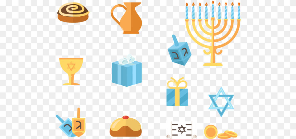 Hanukkah Yellow Line Icon For Happy Eve Party Hq Clip Art, Festival, Hanukkah Menorah Free Png