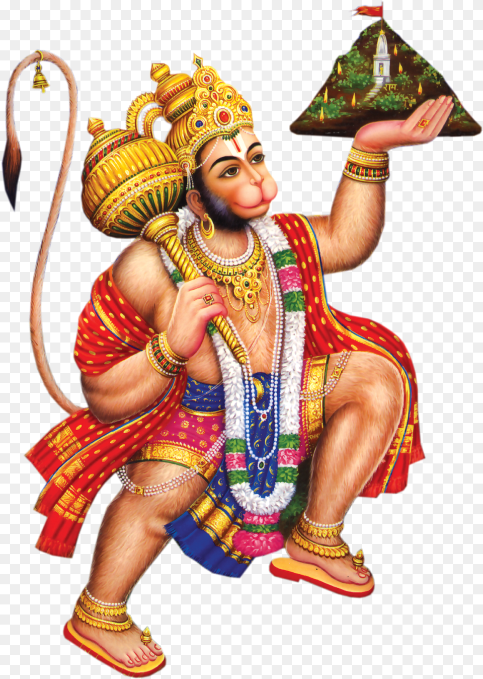 Hanuman Hanuman Ji With Mountain, Woman, Person, Female, Adult Free Transparent Png