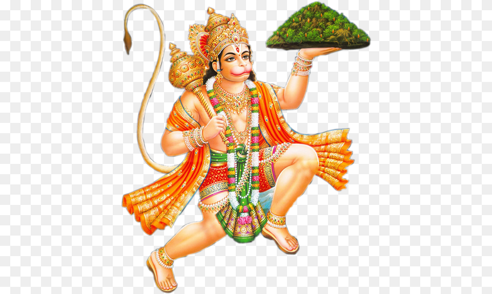 Hanuman With Mountain, Adult, Female, Person, Woman Png