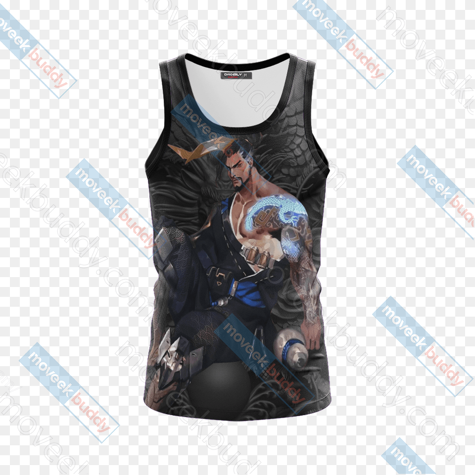Hanzo 3d Tank Top, Vest, Clothing, Tank Top, Person Png Image
