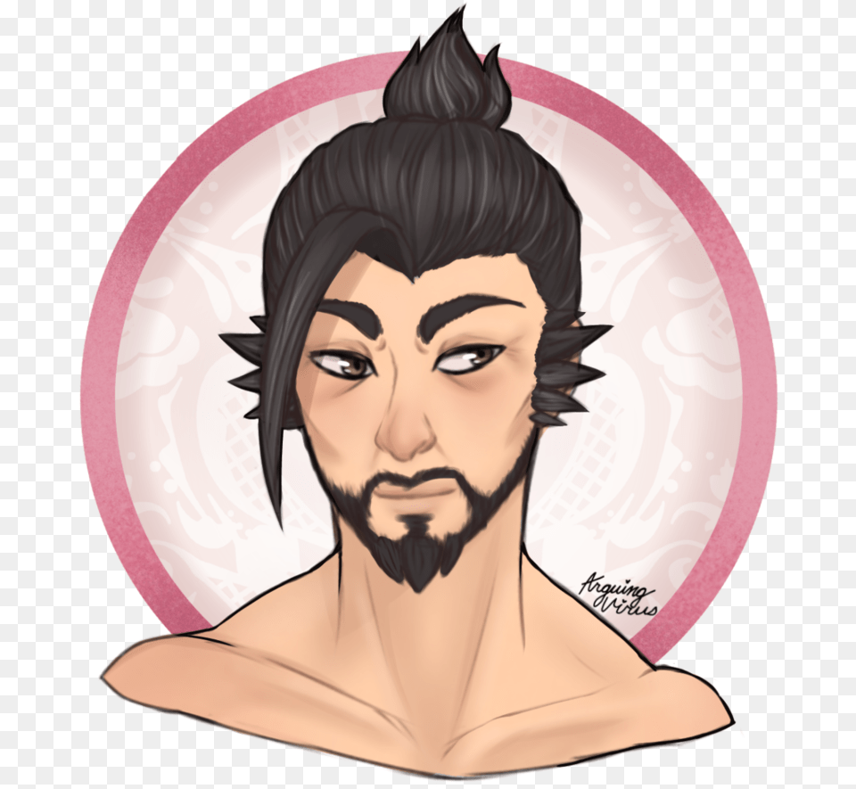 Hanzo Face Illustration, Adult, Person, Neck, Head Free Png Download
