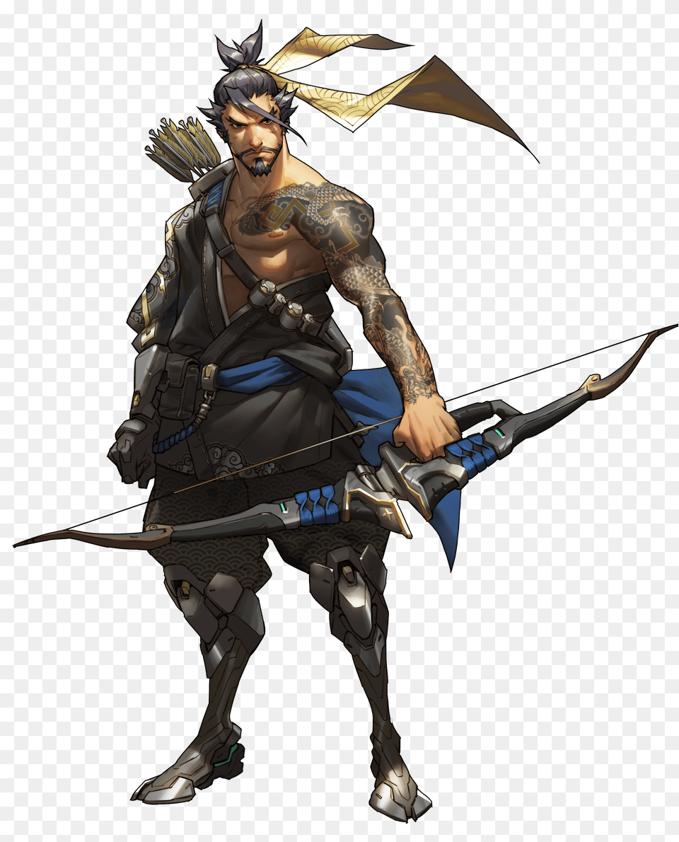 Hanzo Shimada From Overwatch, Weapon, Archer, Archery, Bow Png Image