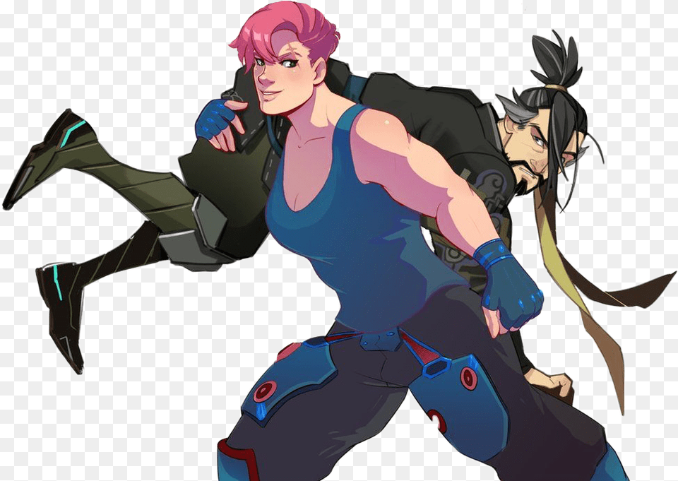 Hanzo Zarya Overwatch Sticker Fictional Character, Book, Comics, Publication, Adult Free Transparent Png