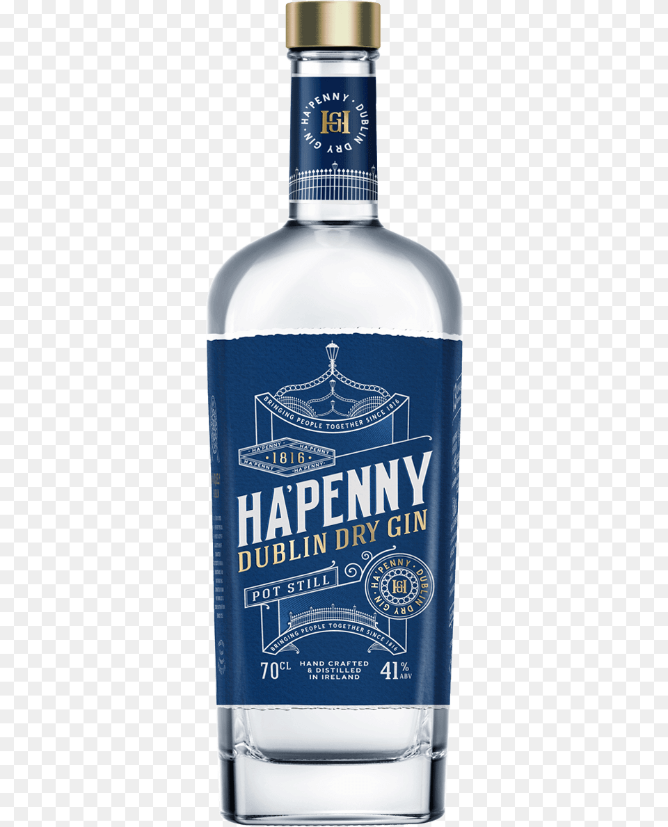Hapenny Gin Bottle Ha Penny Gin, Alcohol, Beverage, Liquor, Cosmetics Free Png Download