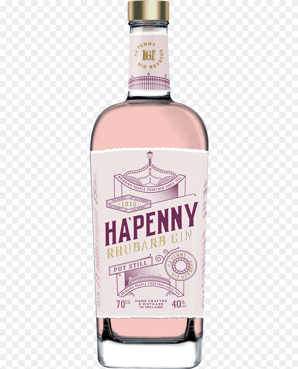 Hapenny Rhuhbarb Gin Bottle Ha Penny Rhubarb Gin, Alcohol, Beverage, Liquor Free Png Download