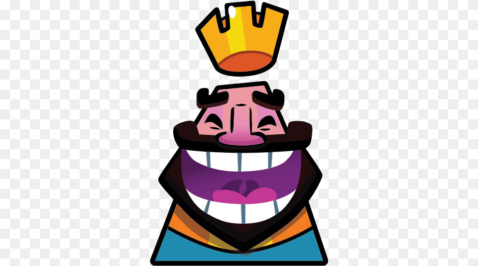 Happily Face Clash Royale King Emote, Purple, People, Person Free Png