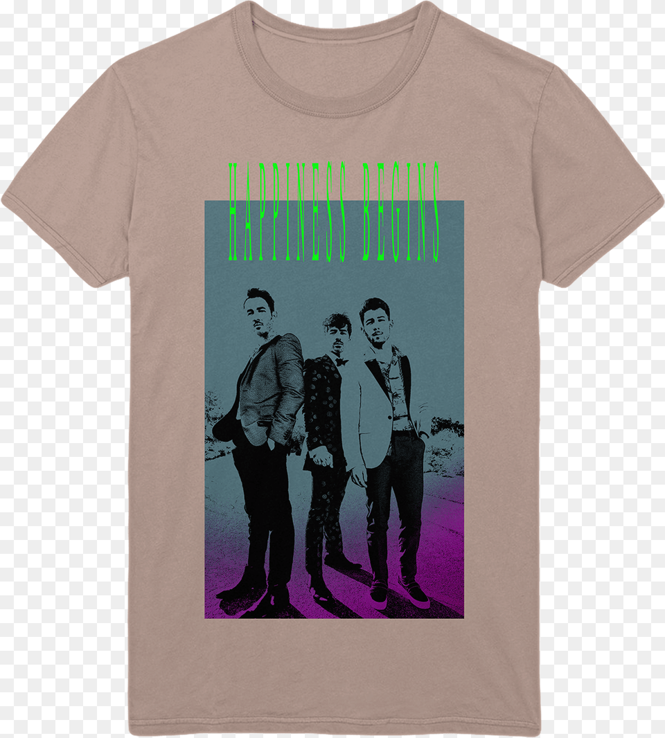 Happiness Neon Tee Jonas Brothers Tour Merch, Clothing, T-shirt, Adult, Male Free Png Download