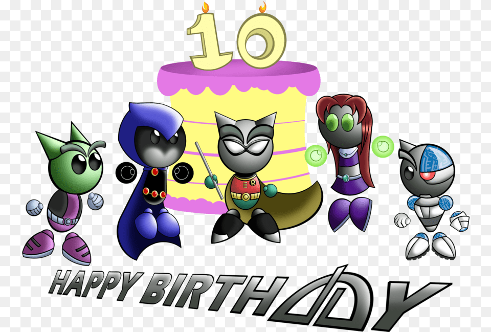Happy 10th Birthday Background Arts Happy 10th Birthday Animated, People, Person, Baby, Birthday Cake Png Image