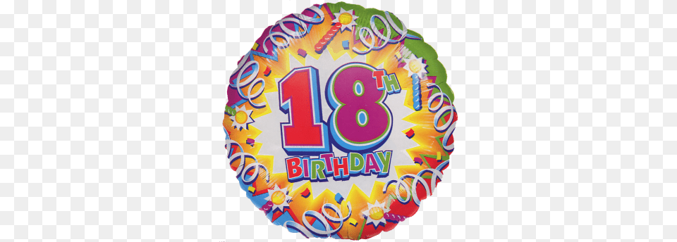 Happy 18th Birthday, Birthday Cake, Cake, Cream, Dessert Png Image