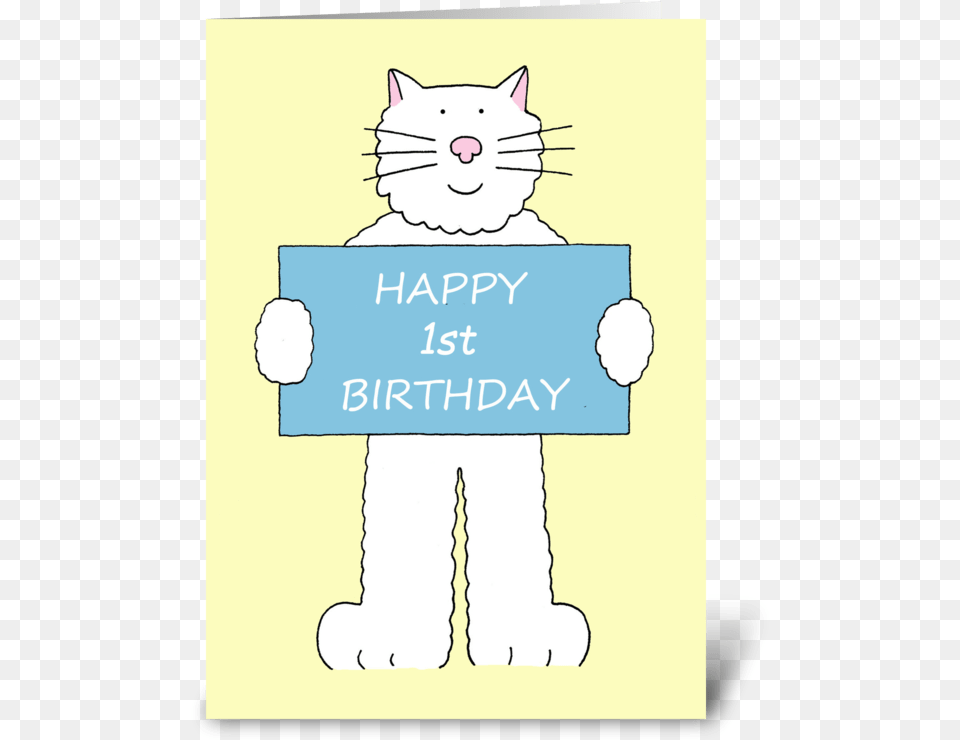 Happy 1st Birthday Cute Cat Happy 5th Birthday Cat, Text, Book, Publication, Baby Png Image