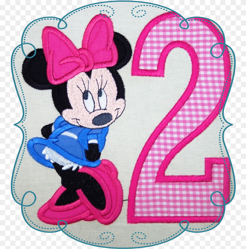 Happy 2 Mandy Cartoon Disney Minnie Mouse, Applique, Pattern, Text, Home Decor Free Png