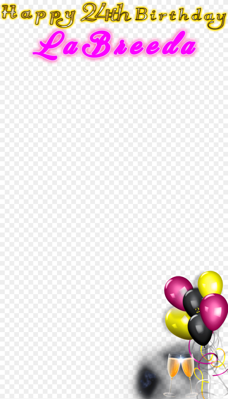 Happy 24th Birthday Party Supply, Balloon Free Transparent Png