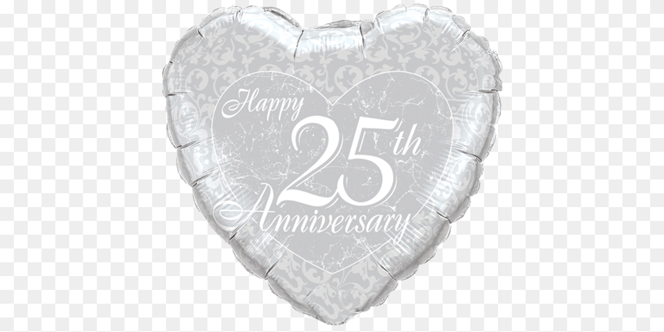 Happy 25th Anniversary Heart Foil Balloon, Diaper Png
