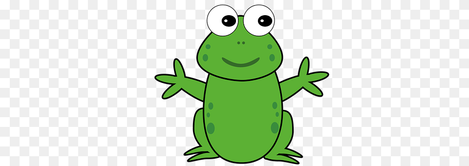 Happy Green, Amphibian, Animal, Frog Png Image