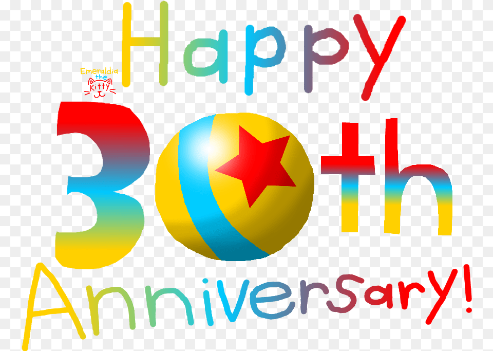 Happy 30th Anniversary Pixar Happy 30 Year Work Anniversary, Logo, Text Free Png Download