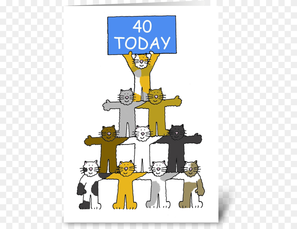 Happy 40th Birthday Fun Cats Happy 50th Cat Birthday, Publication, Book, Comics, Person Png
