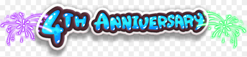 Happy 4th Anniversary Anniversary, Sticker, Art, Food, Sweets Png Image