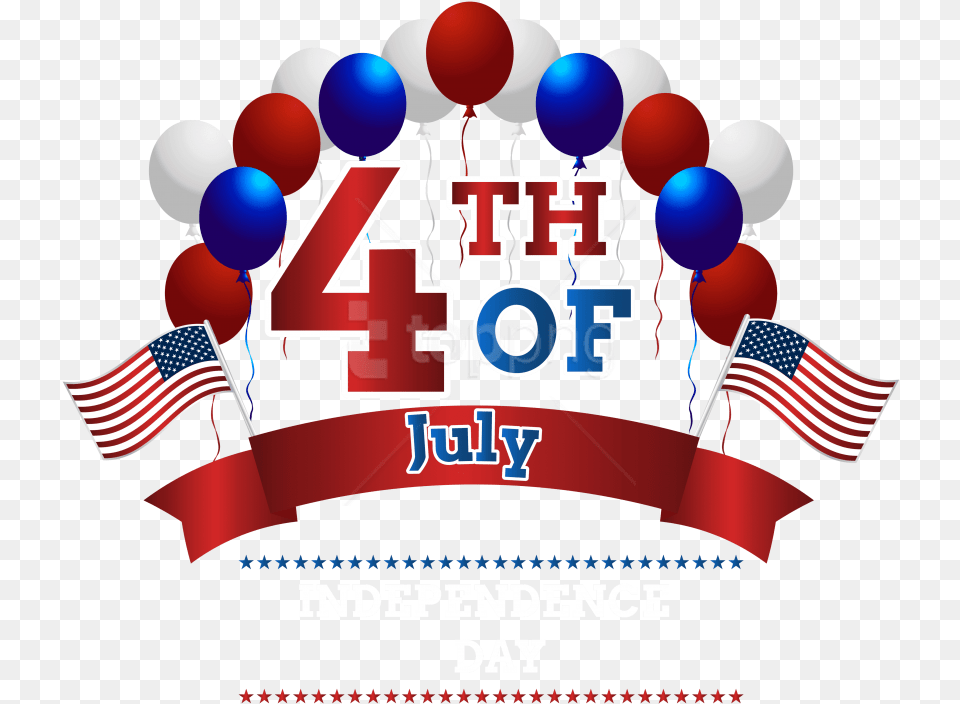 Happy 4th Of July, Advertisement, Poster, Balloon Free Png