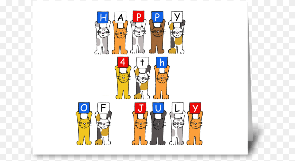 Happy 4th Of July Cartoon Cats British Flag Happy Birthday, Person, Animal, Cat, Mammal Free Transparent Png