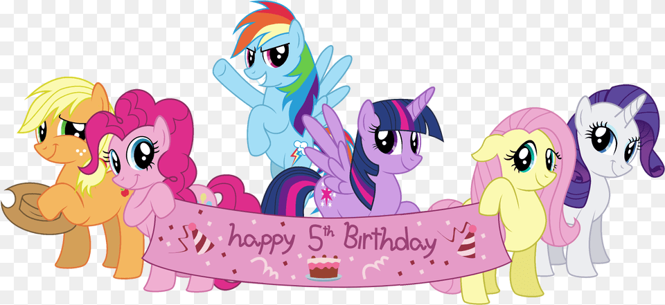 Happy 5th Birthday My Little Pony, Book, Comics, Publication, Baby Png Image