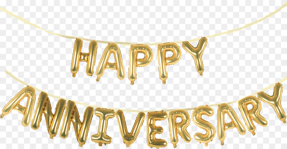 Happy Anniversary Banner Chain, Accessories, Jewelry, Necklace, Text Free Png Download