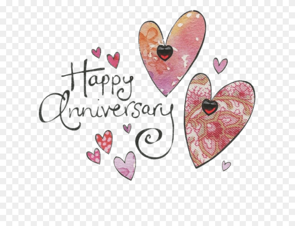 Happy Anniversary Coloured Hearts, Envelope, Greeting Card, Mail, Symbol Free Png Download