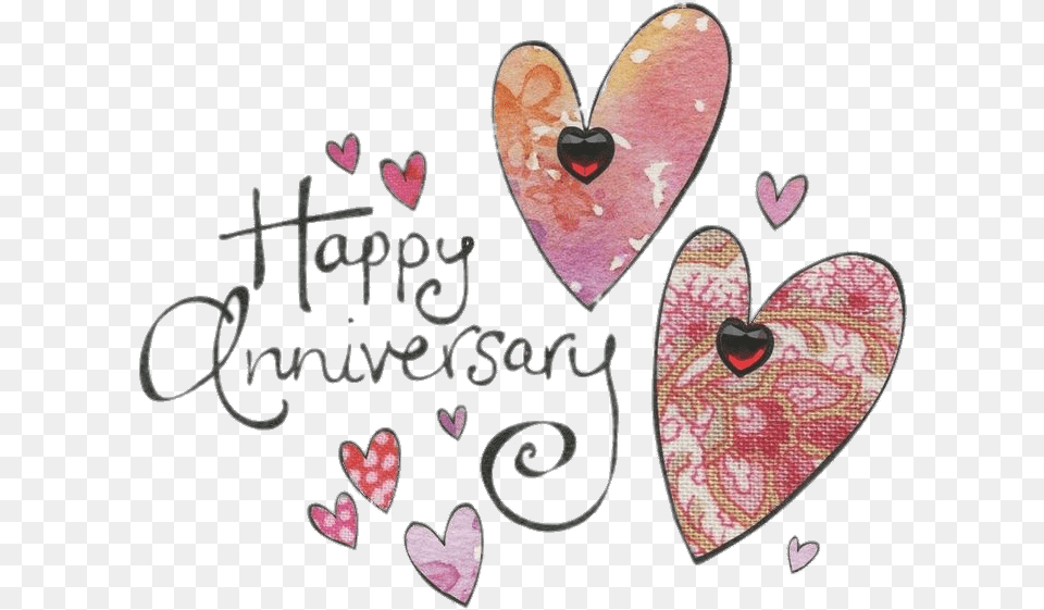 Happy Anniversary Coloured Hearts Happy Wedding Day, Heart Png Image